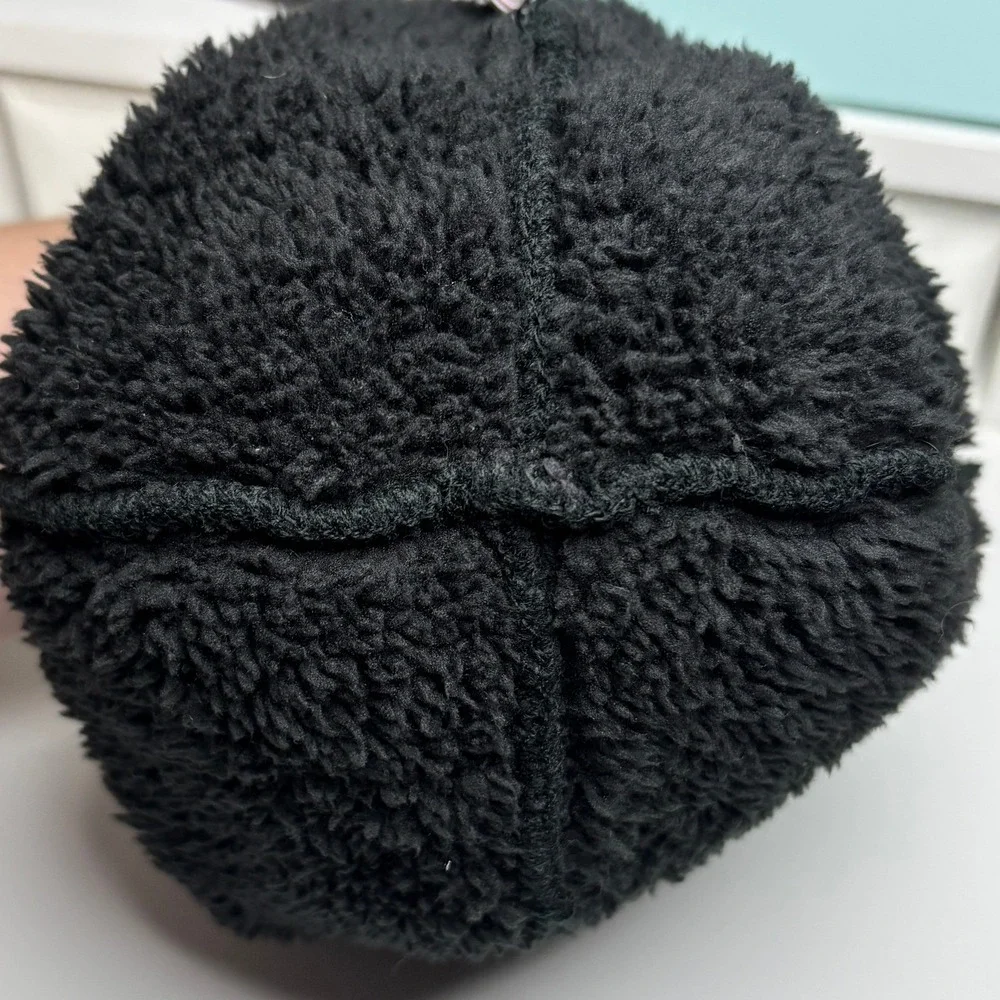 Levis Mens‎ Sherpa Lined Cuffed Knit Beanie Hat Charcoal Gray Black One Size OS